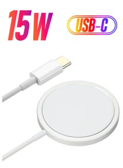 Generic HSLG Wireless Magnetic Fast Charging Pad for iPhone 12/12 mini/12 pro/12 pro max and Huawei XiaoMi Silver  - Image 1