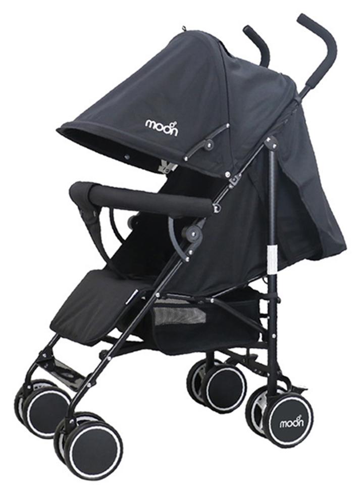 Moon Strek Lightweight Travel Stroller – Umbrella Fold, Multi-Recline, Storage Basket, Compact And Travel-Friendly, 0m+ to 18kg – Dark Grey - Image 1