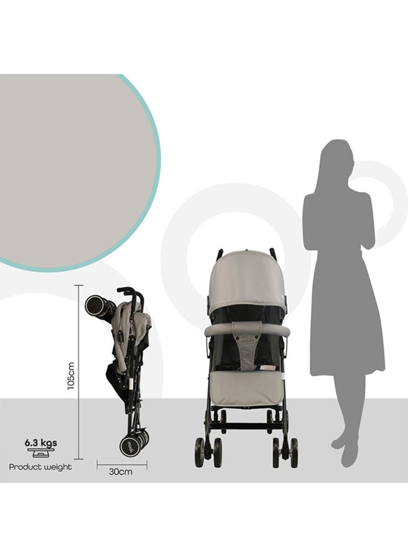 Moon Strek Lightweight Travel Stroller – Umbrella Fold, Multi-Recline, Storage Basket, Compact And Travel-Friendly, 0m+ to 18kg – Cool Grey - Image 5
