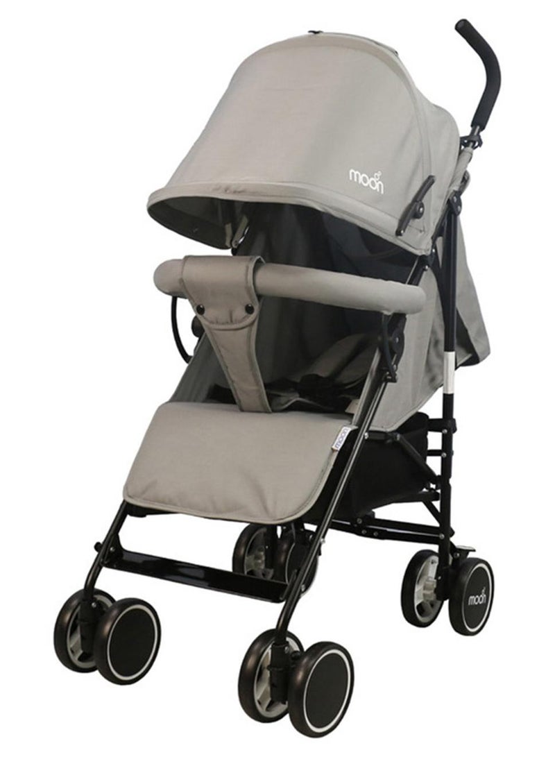 Moon Strek Lightweight Travel Stroller – Umbrella Fold, Multi-Recline, Storage Basket, Compact And Travel-Friendly, 0m+ to 18kg – Cool Grey - Image 1