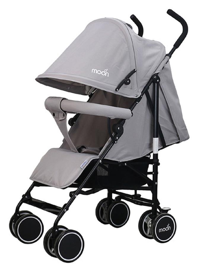 Moon Neo Plus Travel Stroller – Umbrella Fold, Reclining Seat, Storage Basket, Lightweight And Compact, Suitable 0-36M (Up to 15kg) – Light Grey - Image 1