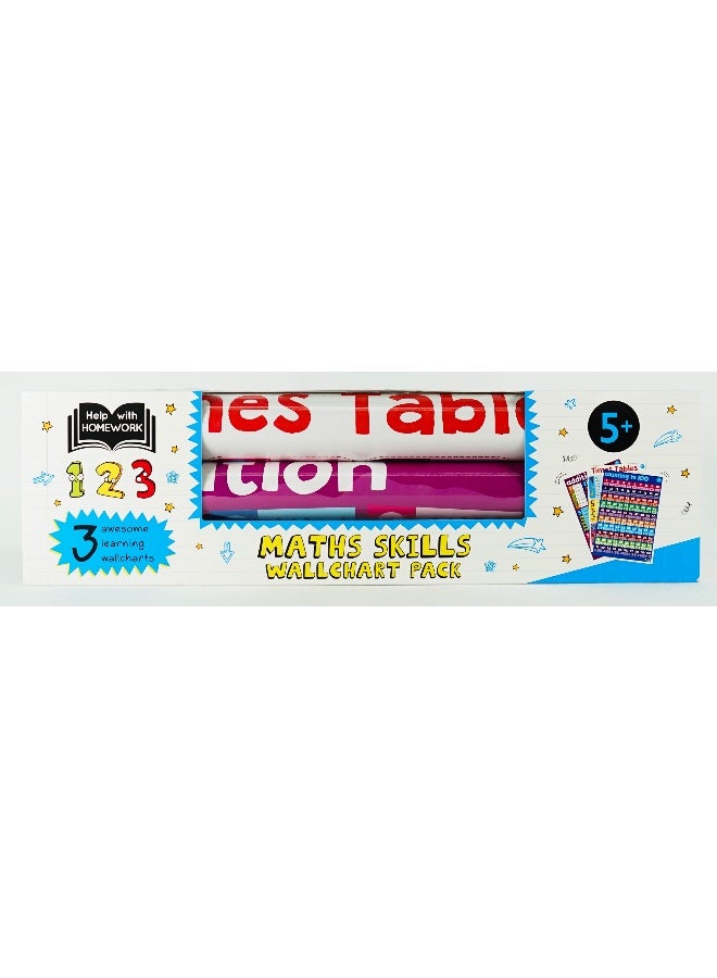 Hwh Wallchart Box Set: Help With Homework 5+: Maths Skills Wallchart Flexi Bound English by Igloo Books - Image 1