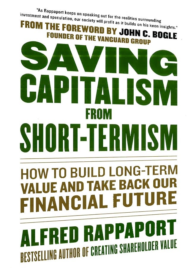 Saving Capitalism From Short-Termism Hardcover English by Alfred Rappaport - Image 1