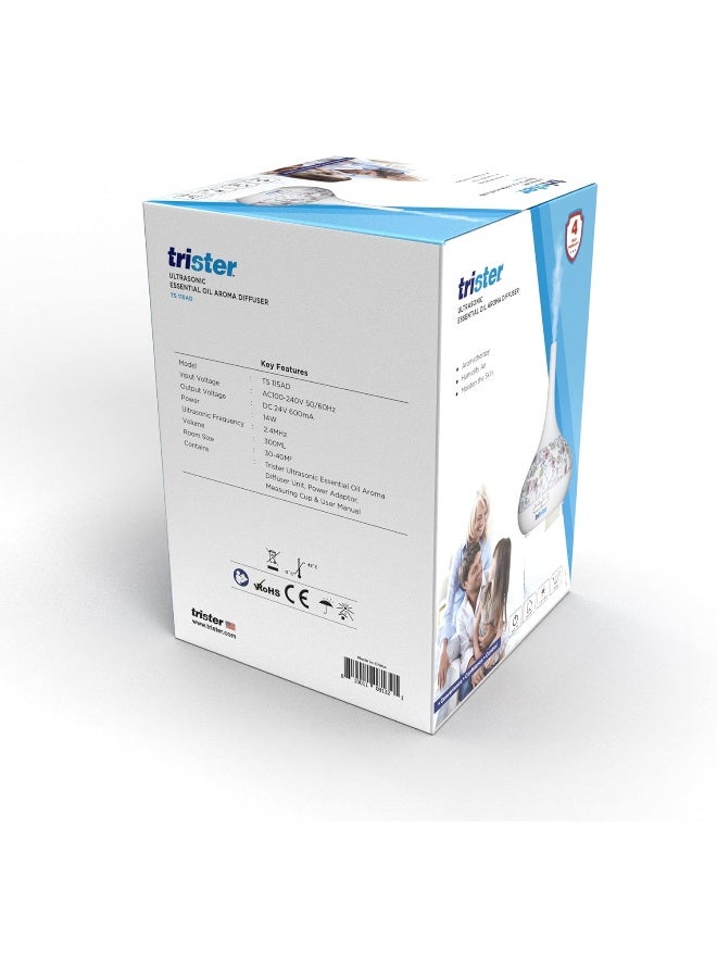 تريستر موزع روائح الزيوت العطرية بالموجات فوق الصوتية إسين، لون أبيض: طراز Ts-115Ad - Image 5