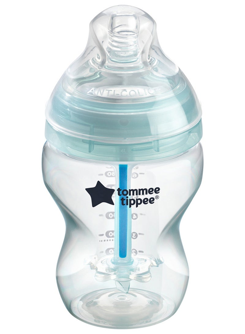 tommee tippee Pack Of 1 Advanced Closer To Nature Anti-Colic Feeding Bottle, 260 ml 0 Months+ Clear - Image 2