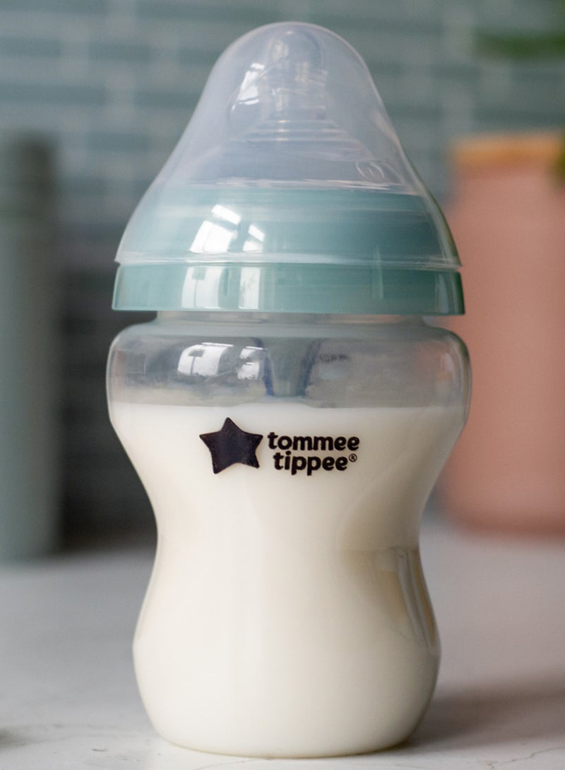 tommee tippee Pack Of 1 Advanced Closer To Nature Anti-Colic Feeding Bottle, 260 ml 0 Months+ Clear - Image 5
