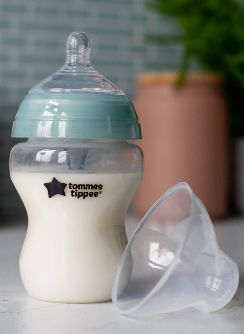 tommee tippee Pack Of 1 Advanced Closer To Nature Anti-Colic Feeding Bottle, 260 ml 0 Months+ Clear - Image 4
