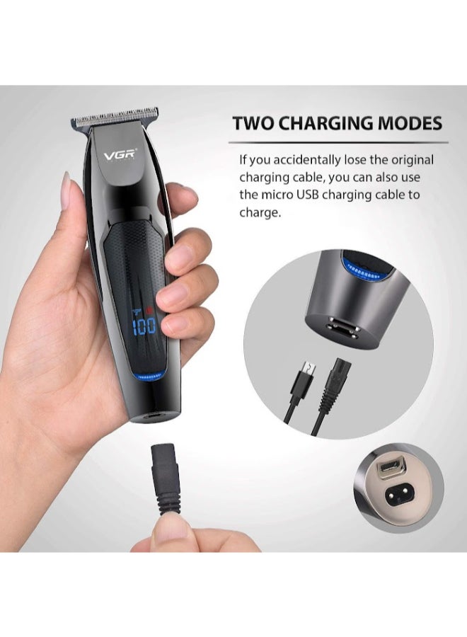 VGR - V-030 Professional Fast Charging Hair Clipper Silver/Black 15x4.5x4cm - Image 1