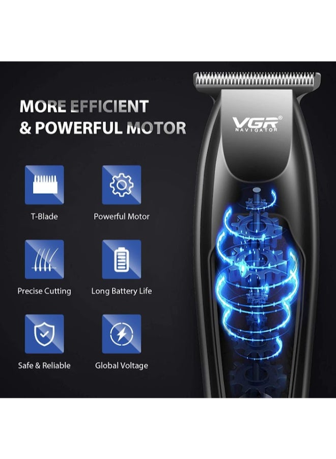 VGR - V-030 Professional Fast Charging Hair Clipper Silver/Black 15x4.5x4cm - Image 1