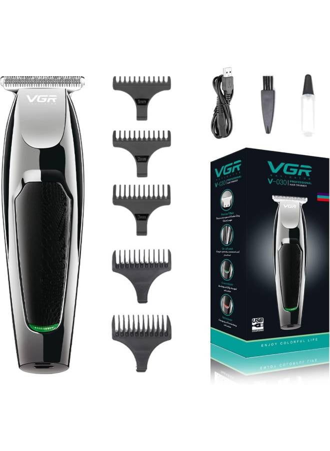 VGR - V-030 Professional Fast Charging Hair Clipper Silver/Black 15x4.5x4cm - Image 1