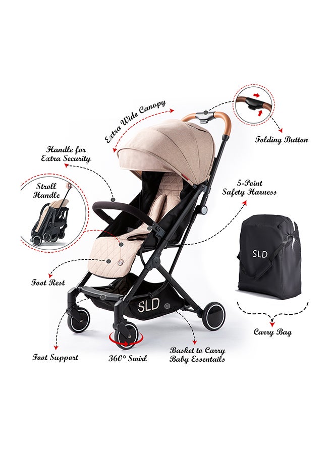 SLD Stroller With Elite Diaper Bag Bundle - Khaki