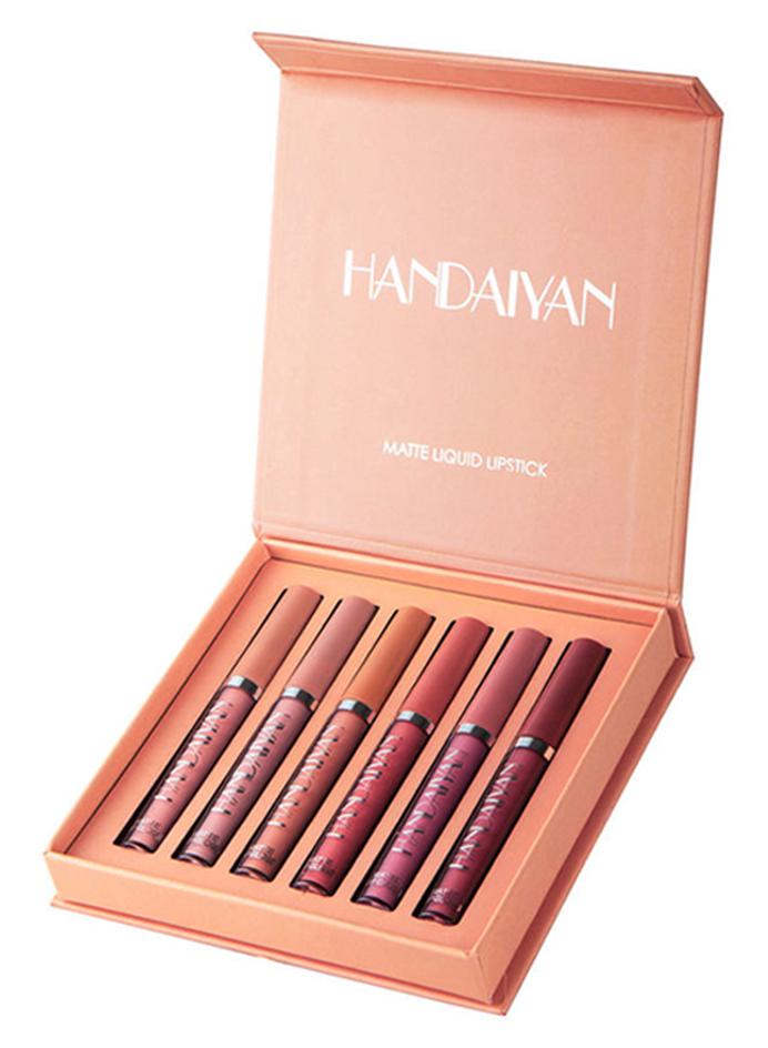 Handaiyan 6-Piece Matte Liquid Lipstick Multicolour - Image 1