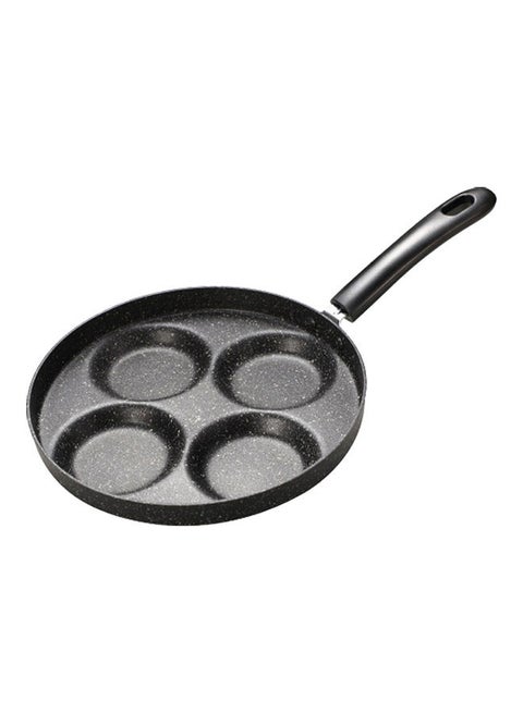 4-Cup Non-Stick Egg Frying Pan Black 24 x 5 x 24cm