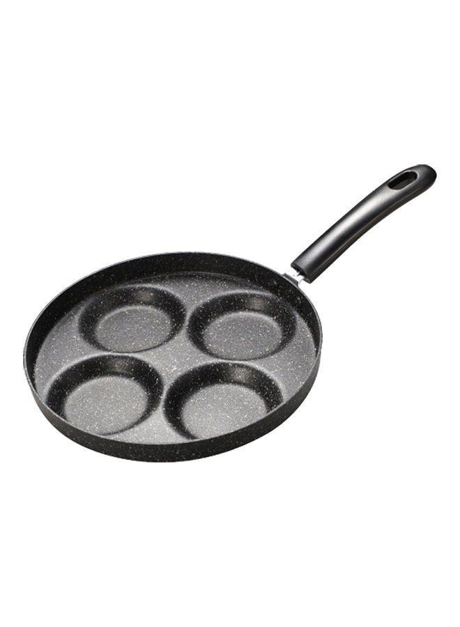 Generic - 4-Cup Non-Stick Egg Frying Pan Black 24 x 5 x 24cm - Image 1