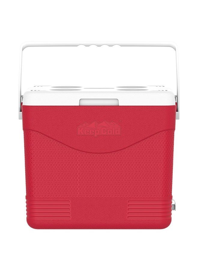 Keep Cold Plastic Picnic Icebox 24 Liter - Red Red 24.0Liters