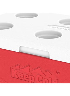 Cosmoplast Keep Cold Plastic Picnic Cooler Icebox 46 Liters Red 46.0Liters  - Image 3