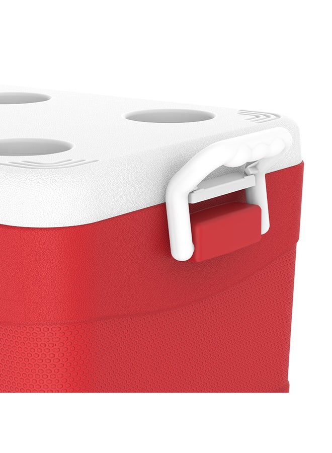 Cosmoplast - Keep Cold Plastic Picnic Cooler Icebox 46 Liters Red 46.0Liters - Image 1