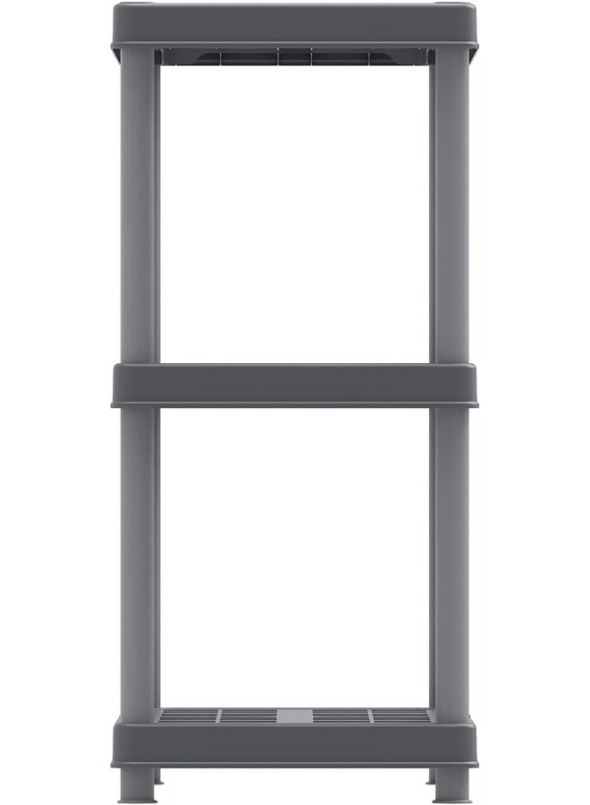 Cosmoplast 3 Tiers Shelving Storage Rack, Grey Mix Grey Mix  - Image 5