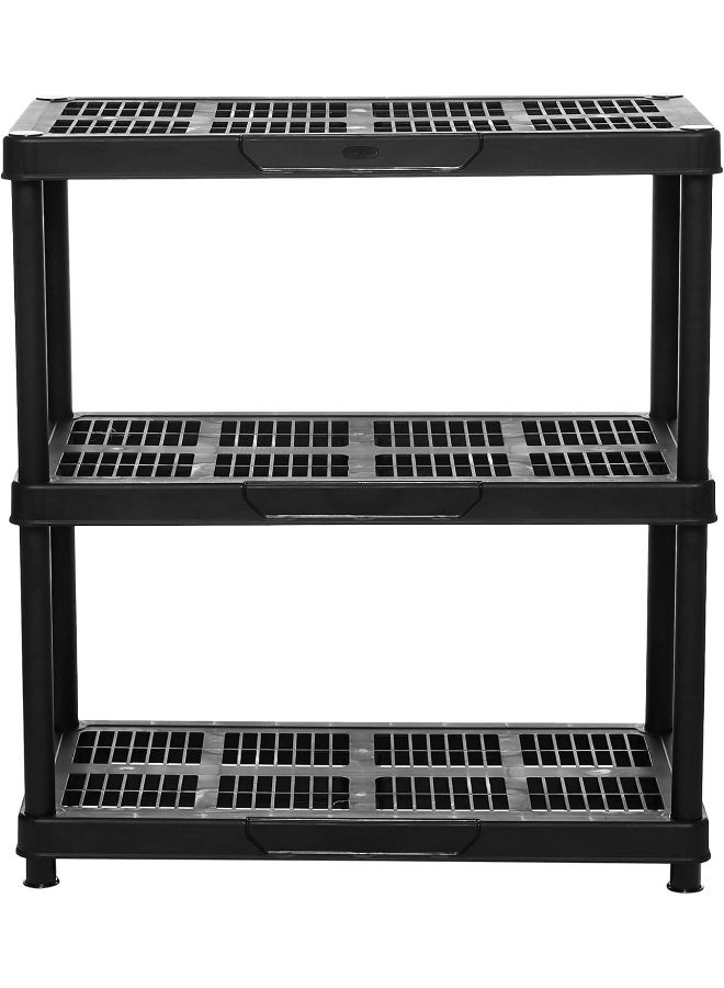 Cosmoplast - 3 Tiers Shelving Storage Rack, Grey Mix Grey Mix - Image 1