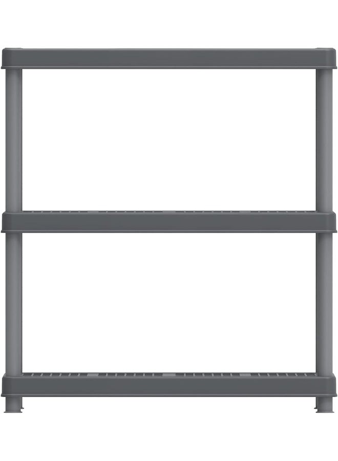 Cosmoplast - 3 Tiers Shelving Storage Rack, Grey Mix Grey Mix - Image 1