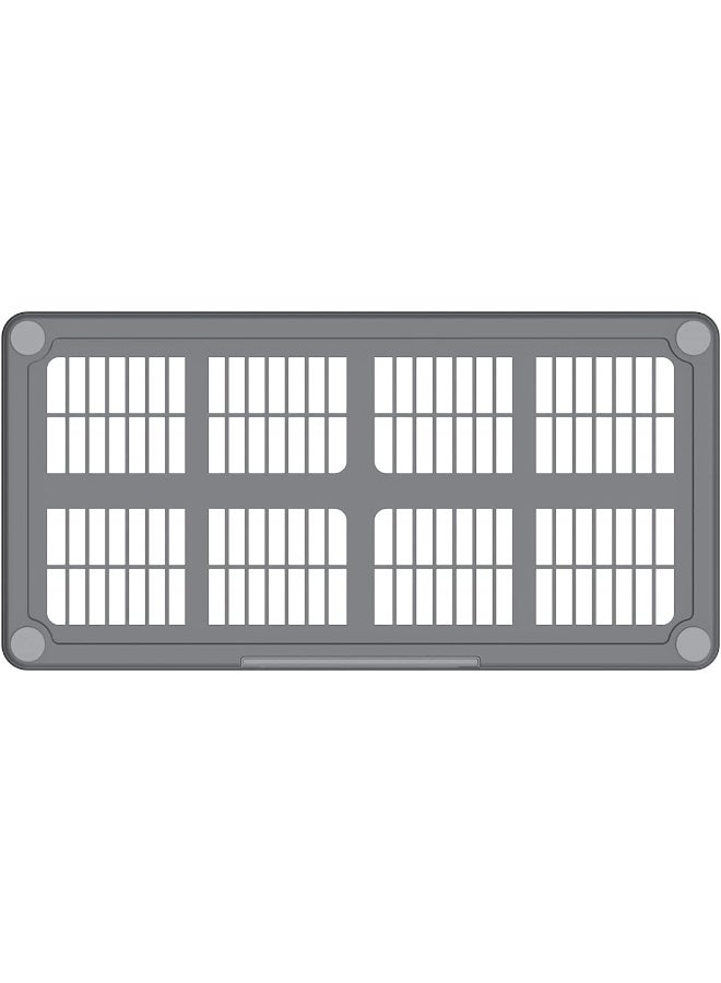 Cosmoplast - 3 Tiers Shelving Storage Rack, Grey Mix Grey Mix - Image 1