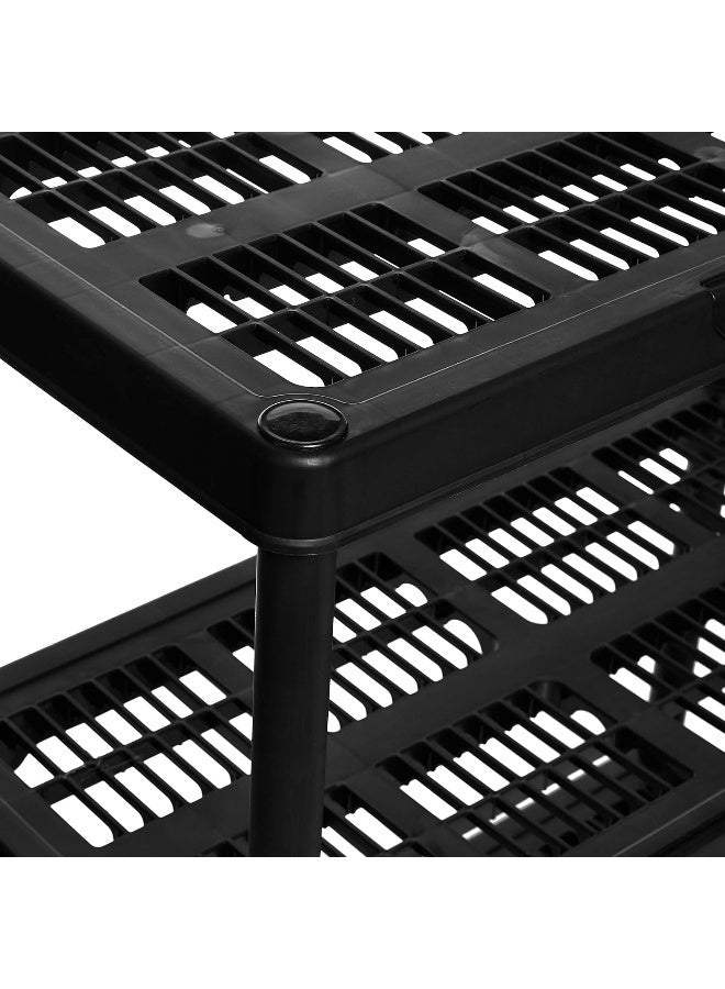 Cosmoplast - 3 Tiers Shelving Storage Rack, Grey Mix Grey Mix - Image 1