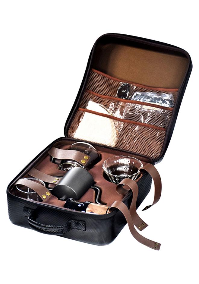 مجموعة ماكينة صنع القهوة V60 مع حقيبة حمل باللون الأسود سعة 600 مل لون أسود 600ملليلتر - Image 1