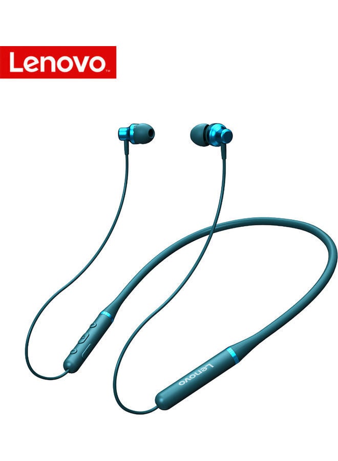 لينوفو سماعة رأس XE05 بلوتوث مثبتة على الرقبة، ستيريو رياضية لاسلكية مع ميكروفون أخضر - Image 1