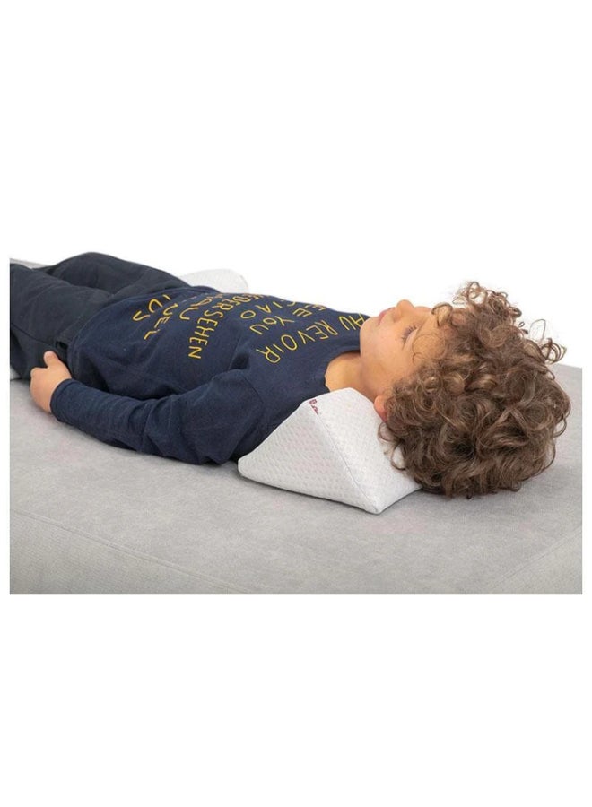 ريكراك وسادة دعم أسفل الظهر لدعم آلام الظهر مايكروفايبر أبيض 14x14x10سم - Image 2