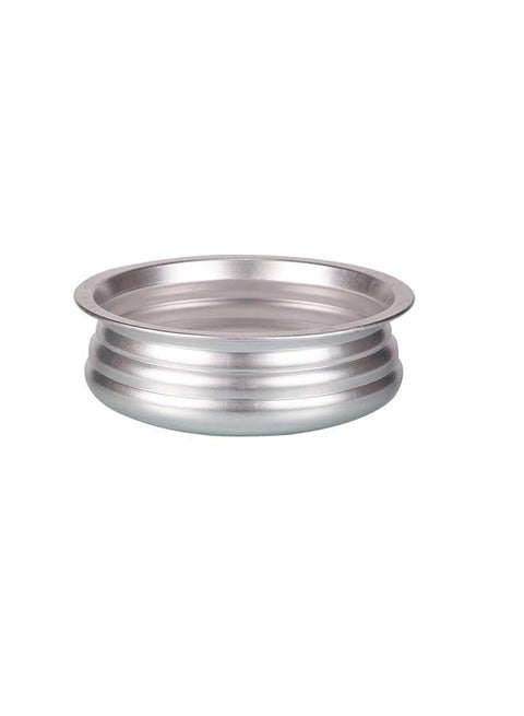 Anodised Aluminium Uruli With Lid Silver 22cm