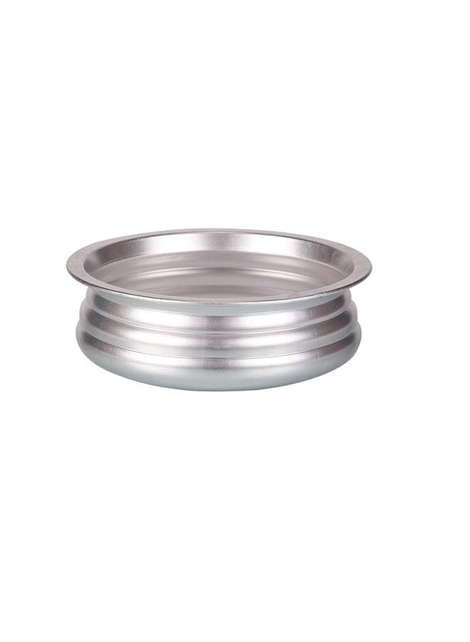 Anodised Aluminium Uruli With Lid Silver 22cm