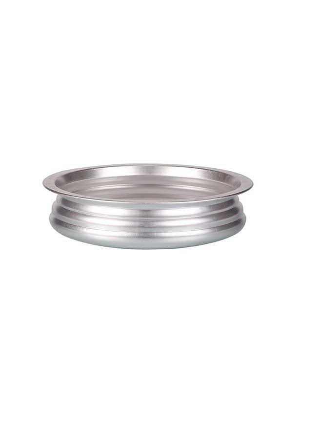 Anodised Aluminium Uruli With Lid Silver 33cm
