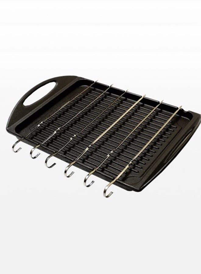 Ayda Pre-Seasoned Cast Iron Grill Plate Black 26x33x6cm  - Image 1