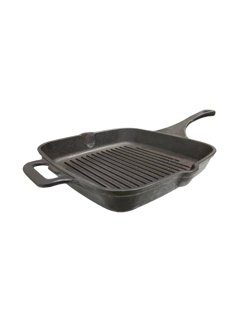 Ayda Pre-Seasoned Cast Iron Grill Pan Black 26cm  - Image 1