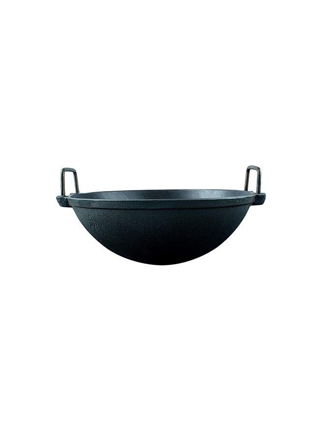 Ayda Pre-Seasoned Cast Iron Kadai Black 9inch  - Image 1