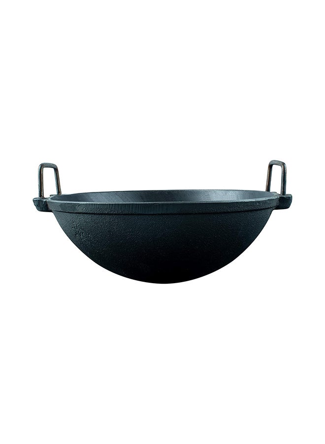 Ayda Pre-Seasoned Cast Iron Kadai Black 12inch - Image 1