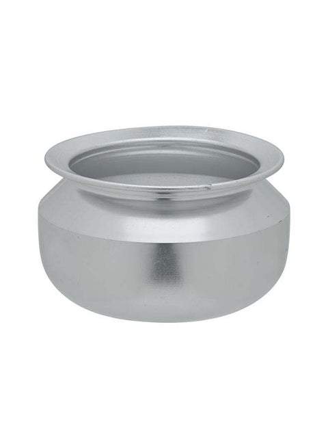 1-Liter Aluminium Curry Chatti Silver 16cm