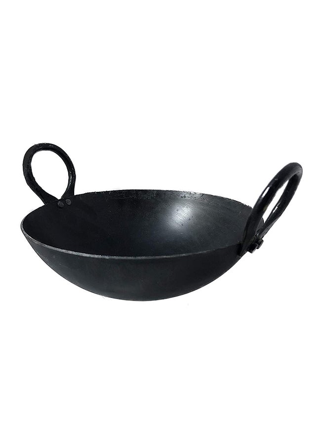 TAJ Iron Deep Kadai/Wok Black 18cm  - Image 1