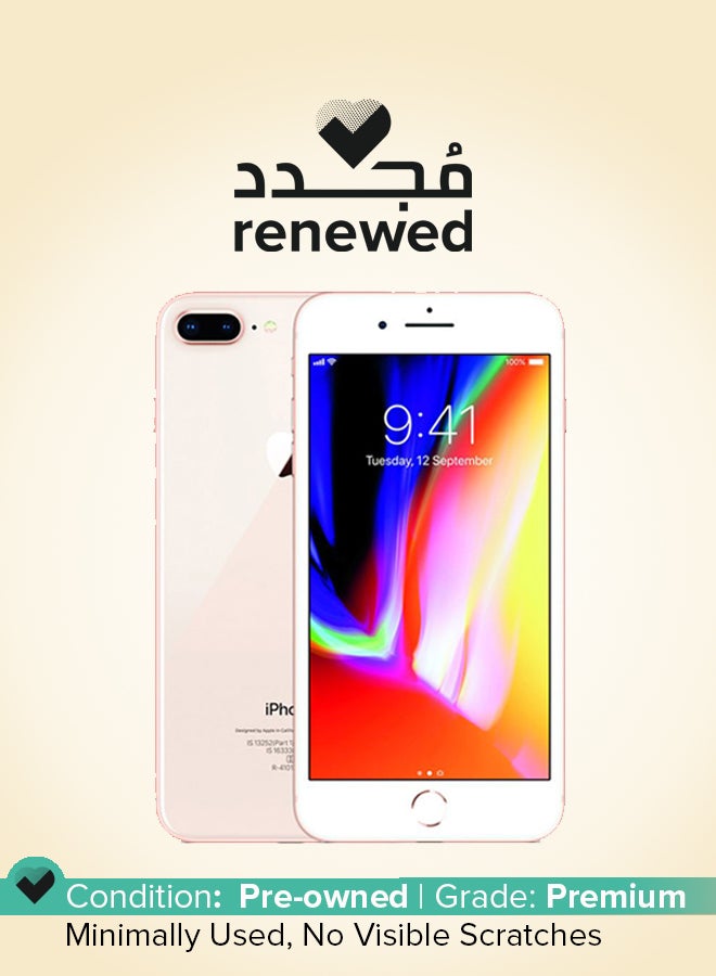 Apple Renewed - iPhone 8 Plus 64GB Gold 4G With Facetime - Middle East Version - Image 1