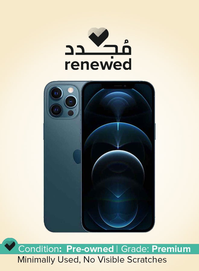 Apple - Renewed - iPhone 12 Pro Max 128GB Pacific Blue 5G With Facetime - International Version - Image 1