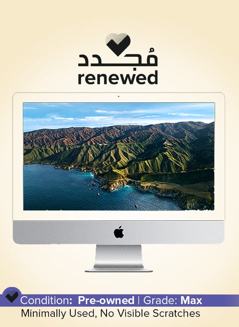 Renewed - iMac A1418 (2014) All-in-One With 21.5-Inch  Display, Core i5 Processor/Dual Core/8GB RAM/500GB HDD/macOS Silver