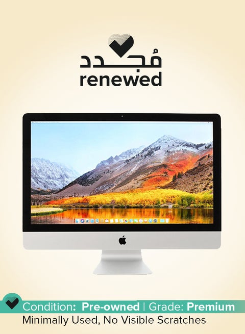 Renewed - iMac A1419 (2013) All-in-One With 27-Inch  Display, Core i5 Processor/Dual Core/8GB RAM/1TB HDD/macOS Silver