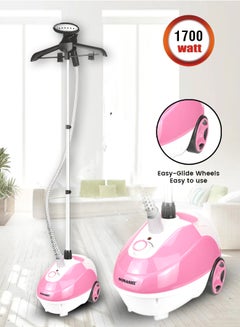 SONASHI Garment Steamer - Suitable for All Fabrics | Automatic Re-Start and Double Safety System | Big Water Tank 1.3L with Overheat Protection | Continuous Working 40 MINs 1.3 L 1700 W SGS-321 Pink  - Image 1
