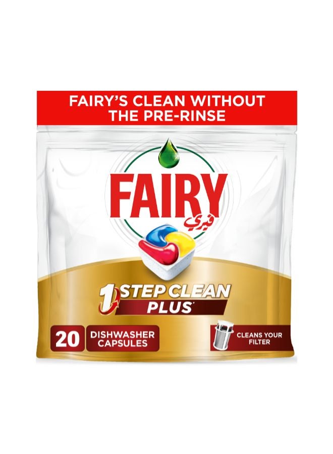 Fairy 1 Step Clean Plus Automatic Diswhasher Tablets Effective Dried On Grease Without The Pre Rinse 20 Tablets