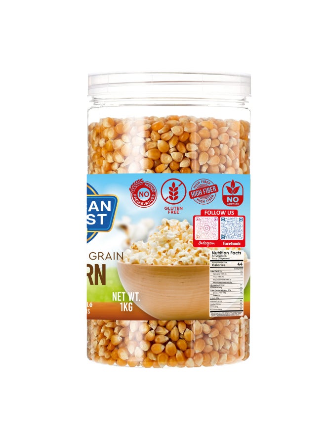 American Harvest - Yellow Popcorn Kernels In Jar corn 1kg - Image 1
