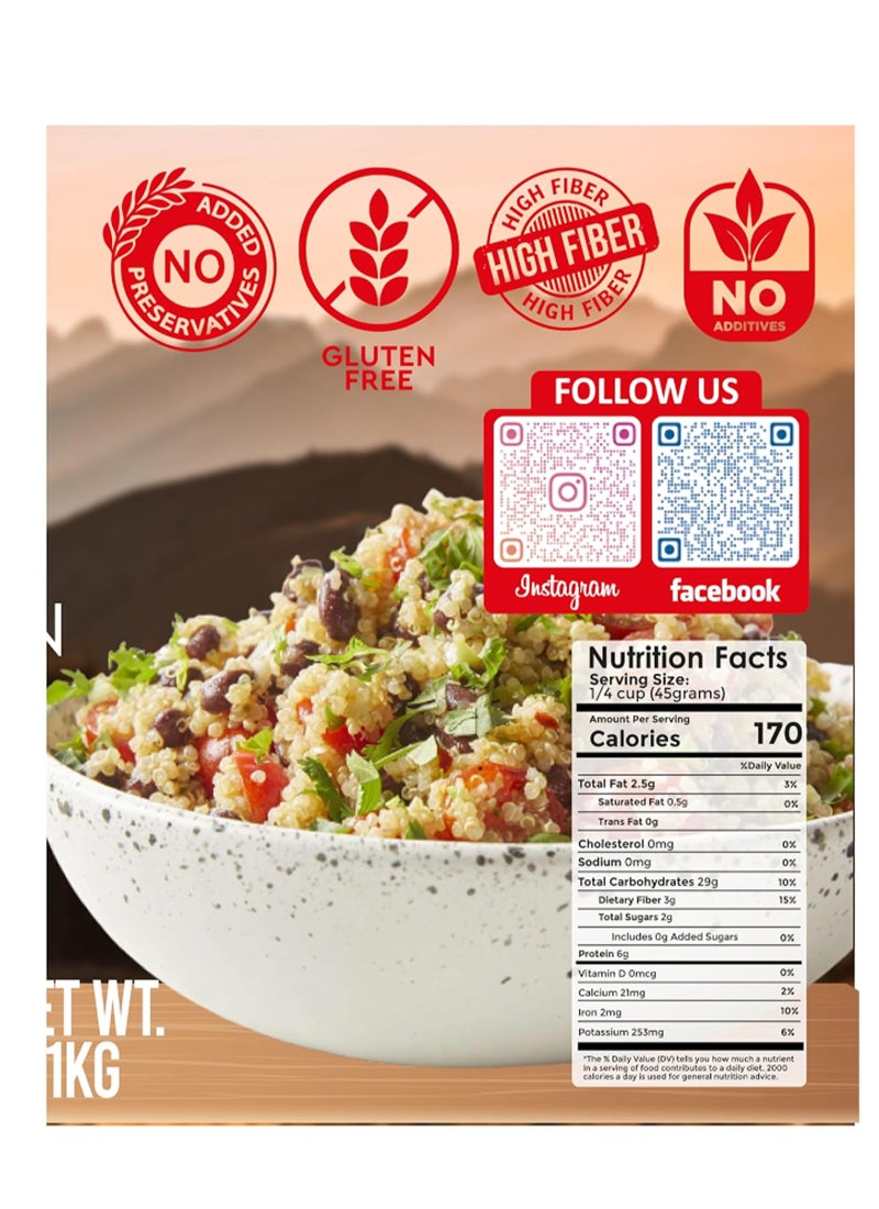 American Harvest - Natural Quinoa - White In Jar 1kg - Image 1