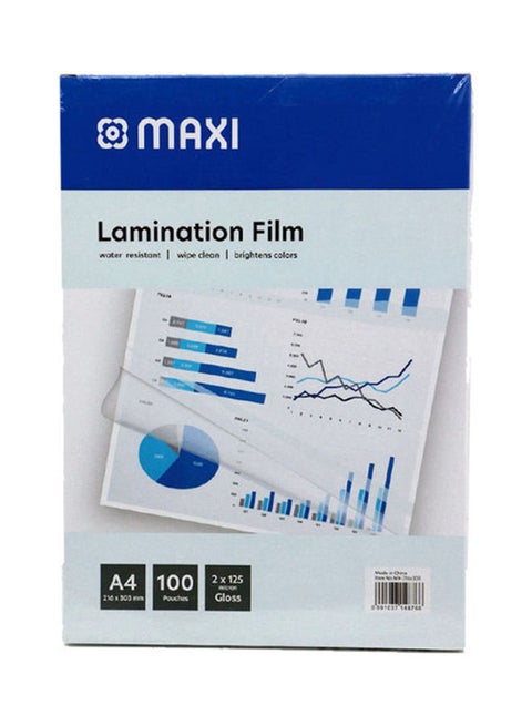 100-Piece Laminating Pouch Film Set Clear