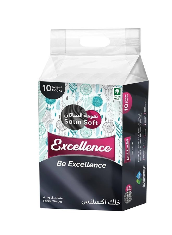 Excellence Facial Tissues Pack Of 10 White