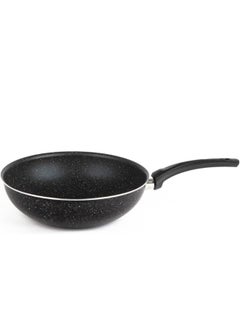 LAZORD Granite Cooking Deep Frying Pan Black 24cm  - Image 2