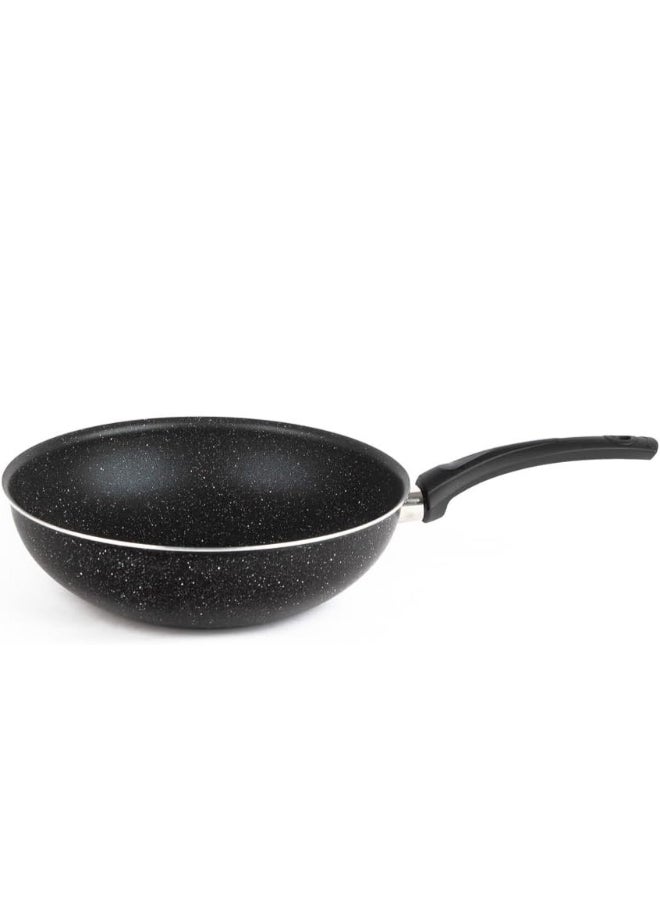 LAZORD Granite Cooking Deep Frying Pan Black 24cm - Image 2